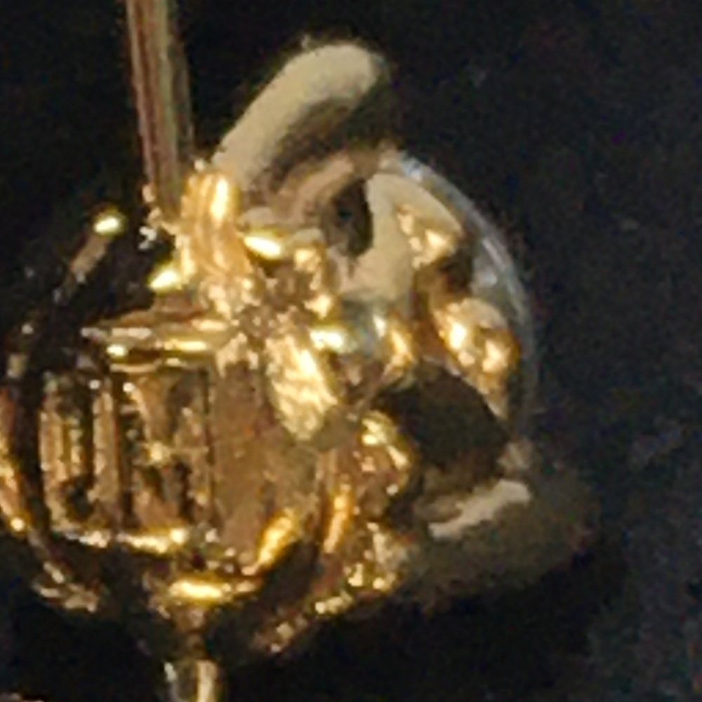 Signed John Medeiros Earrings Beijos Collection Rhodium & Gold Overlay Crystal - Picture 6 of 7